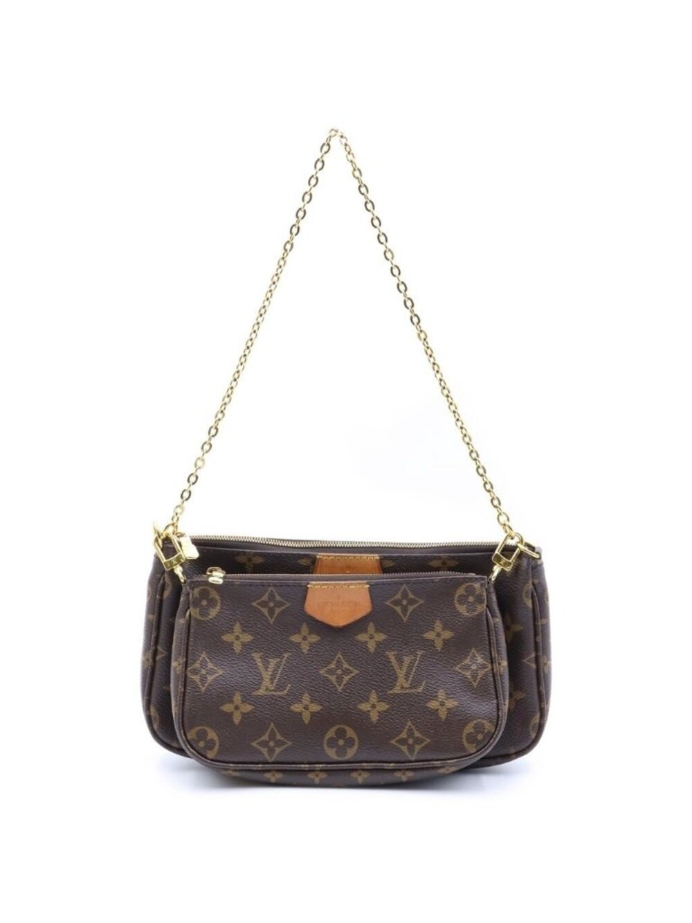 Louis Vuitton Monogram Multi Pochette Accessoires Shoulder Bag Brown Leather